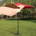 Sundale Outdoor Deluxe Solar Powered LED Stripe Lighted Outdoor Patio Market Umbrella, With Crank, 9Feet   